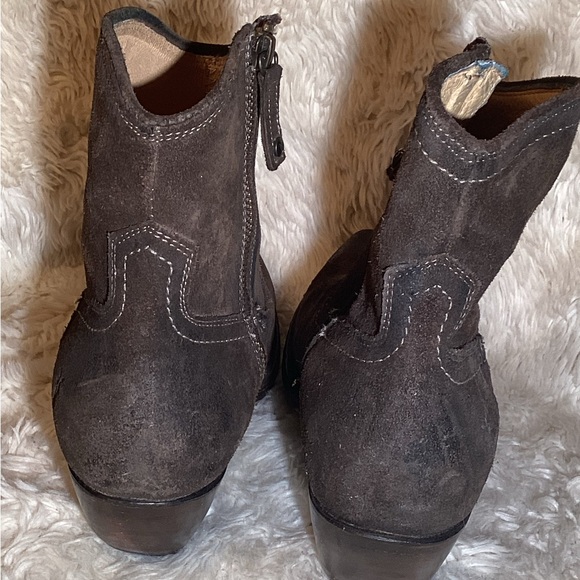 Frye Brown Suede Ankle cowgirl boots 8.5 - Picture 4 of 6